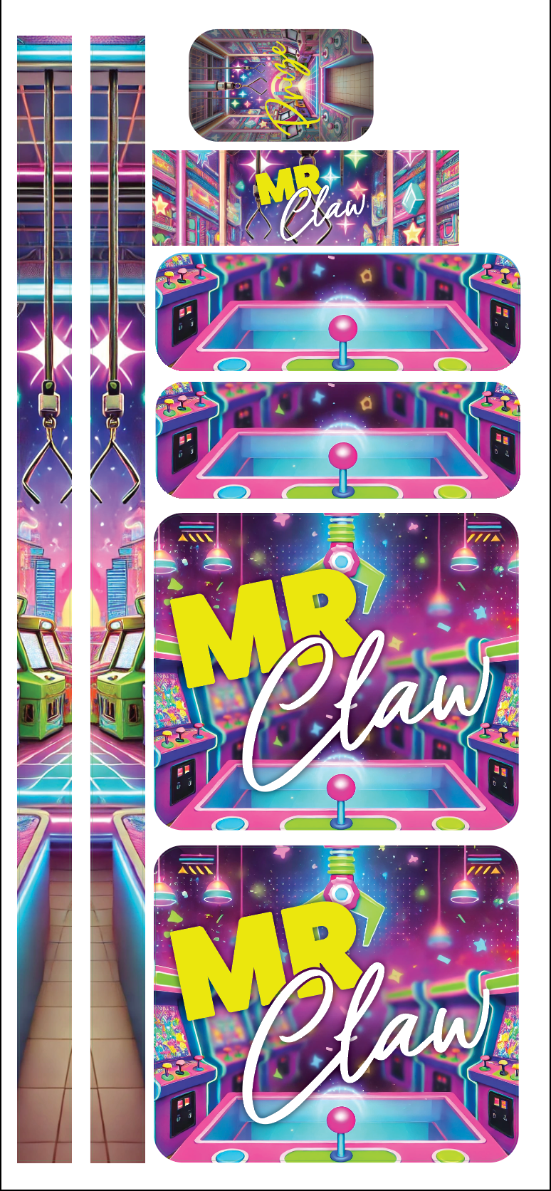 Mr Claw Crane Decal Kit