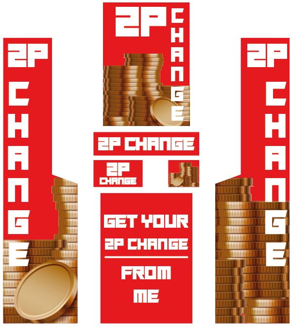 2p "All Change" Machine Decal Kit